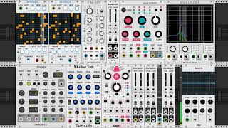 Ambient Modular with Squinky Labs FM KS, Bogaudio FM-OP, AD Chronoblob, Mutable Instruments Clouds