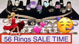 Sale 1 🌹56 RINGS Unboxing & More! 💕#Tourmaline #Topaz #RingSale #JewelryUnboxing