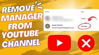 How to add or remove YouTube manager access | How to add and remove YouTube channel manager