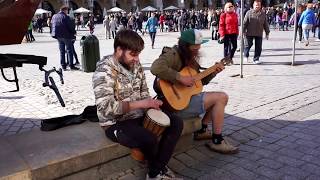 This guys are totally awesome | great music in Poland's street