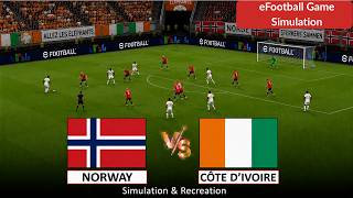 LIVE: Ivory Coast vs Norway | FIFA World Cup 2026 | eFootball Video Game Simulation Match