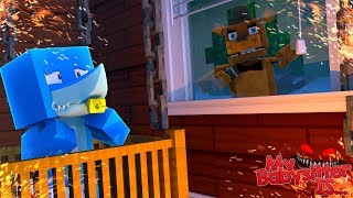 MY BABYSITTER IS..... FREDDY FAZBEAR FNAF !!! Minecraft w/ Sharky
