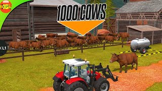 One Thousand Cows 🐄! Milk Machine But impossible To Feed | Farming Simulator 18 Timelaps