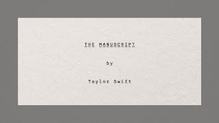 Taylor Swift - The Manuscript (Official Lyric Video)