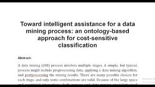 Toward intelligent assistance for a data mining process an ontology based approach for cost sensitiv