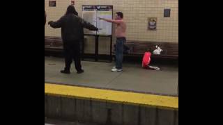 Smaller Guy Slams Bigger Guy