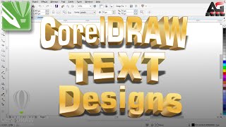 Text Designs in CorelDraw | Corel Draw Tutorial