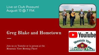 Greg Blake and Hometown Live at Club Possum