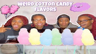 TRYING DIFFERENT COTTON CANDY FLAVORS | WEIRD FLAVORS | FAMILY OF 4 💚