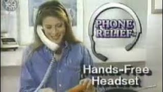 V.H.S. Rip: Phone Relief The Hands Free Headset American & Canadian 1994 Commerical.  Color. ☎️