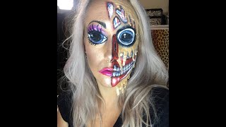 Halloween Melted doll make up - No filter