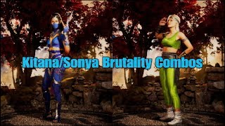MK1 Kitana/Sonya Brutality Combos