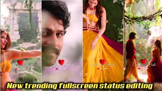 Trending full screen Status editing || Kinemaster status video editing || aesthetic status editing