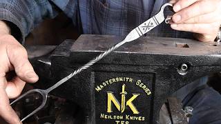 Forging a Fork on the Neilson Knives Mastersmith Series Anvil
