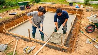 A Young Woman Spent 100 Days Building a Fish Pond for a Forest Farm, from Start to Finish