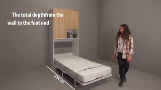 Set pat de o persoana pliabil - MIDI CAPSULE FOLDING SINGLE BED