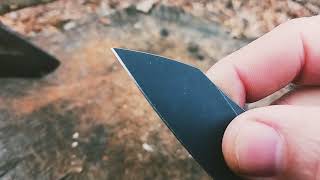 Kubey Vagrant AUS10 Steel edge retention testing