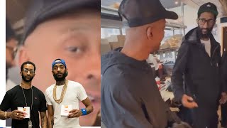 Gillie tries Marathon Burger meets Nipsey Hussle brother Black Sam#rap#explore#like#food#subscribe