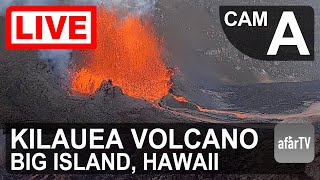 🔴 Live Now: 24/7 Kilauea Volcano Livestream in Hawaii (Cam A)