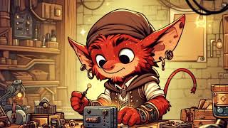 Kobold Artificer, D&D background music, calm, study, focus