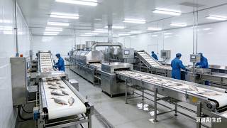 Clean and modern seafood processing plant