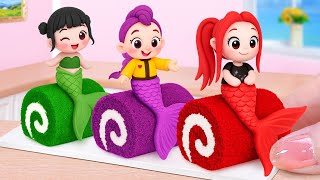 Kpop Demon Hunters Mermaid Cake🍭Beautiful Miniature Princess Roll Cake Decorating Idea👸Mini Cakes
