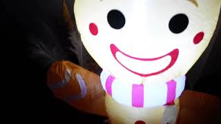 Christmas inflatable decoration gingerbread with gift box 4 feet tall  night light and more to come