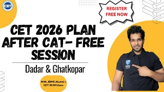 FREE MBA CET 2026 Seminar – How to Crack CET After CAT!