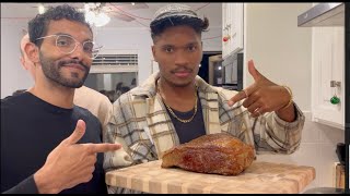 We cooked a striploin roast at the Christmas party