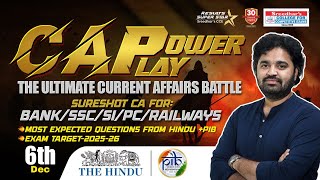 Daily Current Affairs in Telugu | December 06TH | Latest & Important News | PHANI SIR