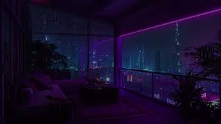 Heavy Rain in Shibuya Tokyo 🌧️ Urban Balcony Lofi Ambience for Sleep and Relaxation