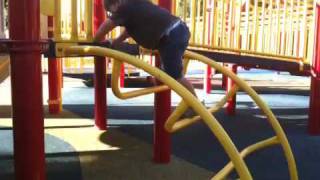 Ethan climbing