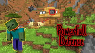 Powerfull Defence system | protect your village | in minecraft | playverse |🥰😍🤩#minecraft  #viral