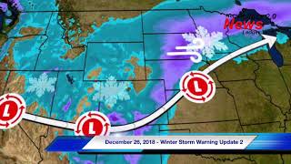 Weather Dec 26 Update Thunder Bay and Northwestern ONTARIO
