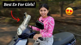 Can Girls Easily Ride The Tvs Orbiter? : Tvs Orbiter Seat Height & Comfort Test