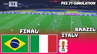 Brazil vs Italy | FIFA World Cup 2026 | Final | PES 21 Simulation