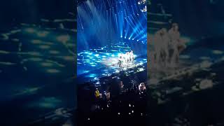 lads talking and having banter on stage