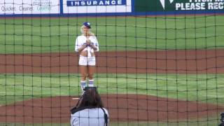 Holly Madison Throws Out First Pitch At Las Vegas 51s Game April 2010.MTS