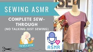 ASMR Sewing a Color Block Top, No Talking Just Sewing