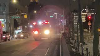 FDNY ENGINE 37 Responding to a Trash fire