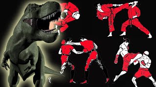 How many fighting styles does T-Rex know in Tyrannosaurus Rex vs Spinosaurus?
