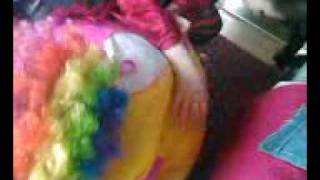 Claire nd Mr blobby....