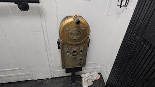 Antique 1925 Otis Manual Crank Traction Elevator at Allied Crafts Building Downtown Los Angeles, CA