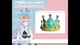 Queen's Crown for Vtubers Who Can Always Win the Audience Hearts - 3D Assets Head Accessories