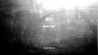 What does BD mean