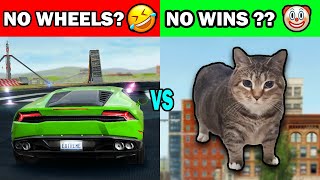 Lamborghini VS Spinning Cat in Extreme Car Driving Simulator