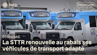 The STTR is buying sixteen minibuses from the STM at a fraction of the price for its adapted tran...