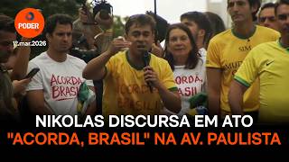 Nikolas Ferreira discursa em ato contra Lula, Moraes e Toffoli na av. Paulista