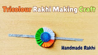 Tricolour rakhi making idea for school Competition/ Easy Rakhi Craft/ Tricolour Rakhi