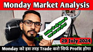 Monday Market Analysis || Banknifty And Nifty Analysis || 29 July 2024 | nifty analysis for tomorrow